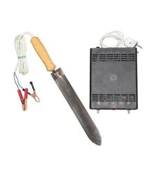 Ніж пасічника з електропідігрівом Гуслія нержавіюча сталь, 280 мм, з блоком живлення (0113BP)