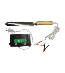 Ніж пасічника з електропідігрівом Гуслія нержавіюча сталь, 280 мм, з блоком живлення Pulse (0113PU)