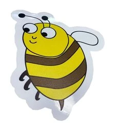 Наклейка на автомобіль Бджілка Трудівниця 16х13 см (NAP009)