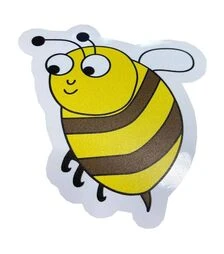 Наклейка на автомобіль Бджілка Трудівниця 11х9 см (NAP010)