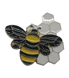 Значок Бджілка на стільниках (ZN006)