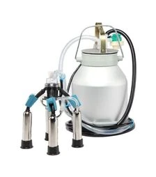 Доильное ведро "МАЙГА Нержавейка", стаканы нержавейка и крышка алюминиевая