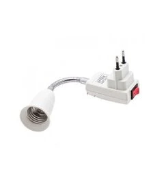 Вилка+кнопка+патрон Е27 Lemanso длина 20см (LM751-20)