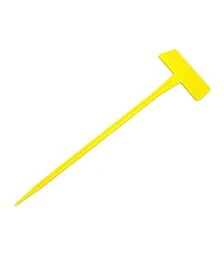 Табличка для растений АММА №9 желтая, 10x6,5 см, ножка 36 см