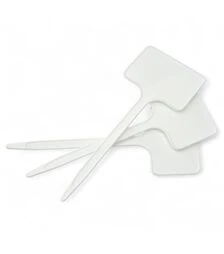 Табличка для растений Agrario №1 белая, 7x4 см, ножка 15 см, 10 шт