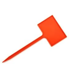 Табличка для растений АММА №7 оранжевая, 6x4 см, ножка 12 см