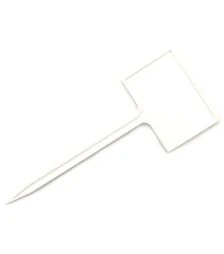 Табличка для растений АММА №7 белая, 6x4 см, ножка 12 см