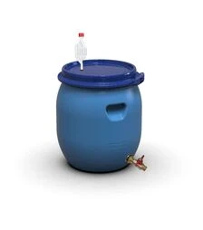 Бочка для брожения Litolan 45 л, с S-образным клапаном и латунным краном 1/2" (29645)