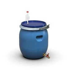 Бочка для брожения Litolan 45 л, с S-образным клапаном и латунным краном 1/2" (296481)