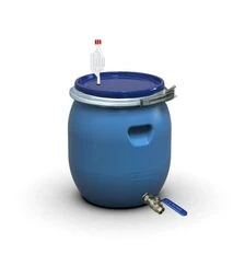 Бочка для брожения Litolan 45 л, с S-образным клапаном и краном 1/2" из нержавеющей стали (296482)