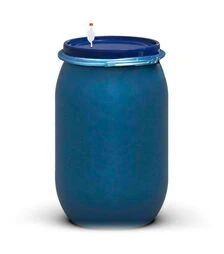 Бочка для брожения герметичная Litolan 210 л, с металлическим хомутом и гидрозатвором (276211М)