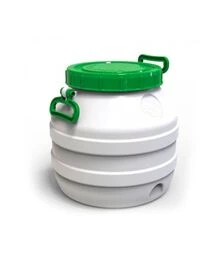 Бидон пищевой Европласт 35 л, с зеленой крышкой (17345)