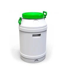 Бидон пищевой Европласт 65 л, с зеленой крышкой (17258)