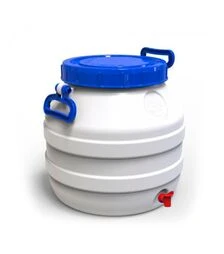 Бидон пищевой Европласт 35 л, с пластиковым краном (173461)