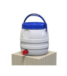 Бидон пищевой Европласт 10 л, со скобкой и пластиковым краном (3691)