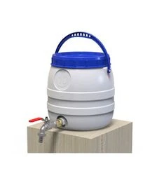 Бидон пищевой Европласт 10 л, со скобкой и латунным краном (3692)