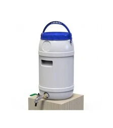 Бидон пищевой Европласт 20 л, со скобкой и латунным краном (24972)