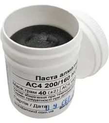 Алмазная паста АС4 200/160 HОМГ (40%) 80 Grit, 40 г