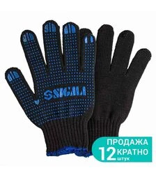 Рукавички трикотажні Sigma Оптима з точковим ПВХ покриттям, розмір 10, 12 пар (9442531)