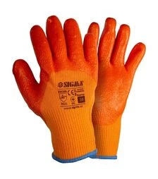 Перчатки трикотажные Sigma утепленные с частичным ПВХ покрытием, размер 10 (9444441)