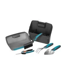 Комплект для балконного садівництва GARDENA: ножиці, совок, вилка-граблі, щітка, скринька (08971-20.000.00)