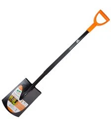 Лопата штикова Flora прямокутна з металевою ручкою 290×195×1170мм, 2,0кг (5045404)