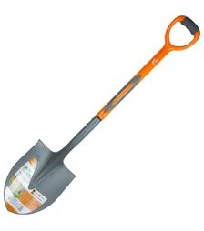 Лопата штикова Flora Американка  з пластиковою ручкою 295×220×1050мм, 1,9кг (5045754)