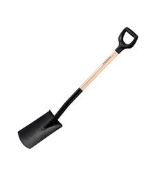 Лопата пряма Fiskars Solid, з дерев'яною ручкою (1066722)