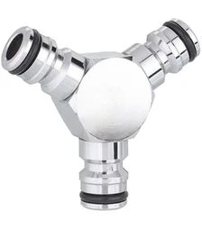 Адаптер трехсторонний Claber для коннектора поливочного шланга, металл (96070000)