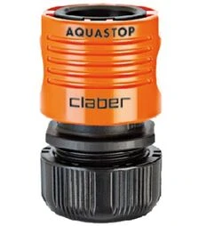 Коннектор Claber 1/2" для поливочного шланга с системой аквастоп (86020000)