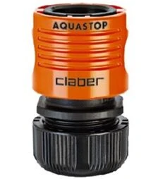 Коннектор Claber 1/2" для поливочного шланга с системой аквастопа (86030000)