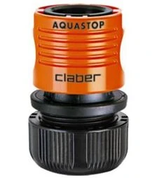 Конектор Claber 5/8" для поливального шлангу з системою аквастоп (85660000)