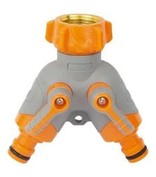 Распределительный кран с адаптерами Flora ½" 2 выхода на кран ¾" с латунированной резьбой (5016614)