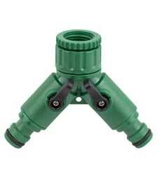 Кран распределительный с адаптерами Flora ½" 2 выхода в/с ½" × ¾' ABS (5016885)