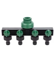 Кран распределительный с адаптерами Flora ½" 4 выхода в/с ½" × ¾" ABS (5016905)