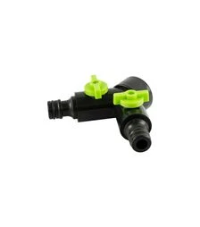 Розподiльник двоканальний MASTERTOOL Y-type з регулювальними вентилями 1/2"-3/4" ВР (92-9327)