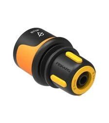 Соединитель для шланга Fiskars 3/8", с аквастопом (1027078)