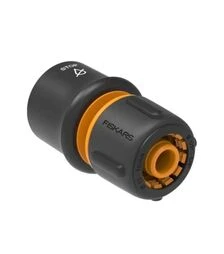 З'єднувач для шланга Fiskars LB30, 1/2-5/8", з аквастопом (1027083)