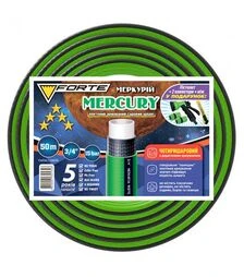 Комплект FORTE MERCURY - шланг четырехслойный армированный 50 м+ пистолет, 2 кон., адаптер (134535)