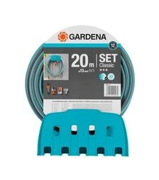 Шланг GARDENA Classic 1/2" 20 м + комплект для поливу, з кронштейном (18005-20.000.00)