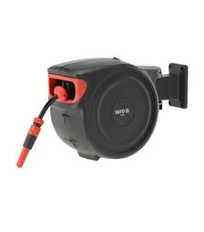 Шланг YATO Ø 1/2", 15 м, на атоматичній котушці, з прямим зрошувачем (YT-90100)