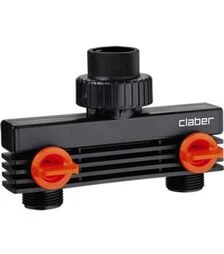 Розподілювач Claber 3/4"В, вихід двоканальний 3/4"Н (915890000)
