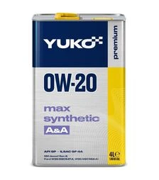 Моторное масло VUKO MAX SYNTHETIC A&A 0W-20 API SP, 4 л