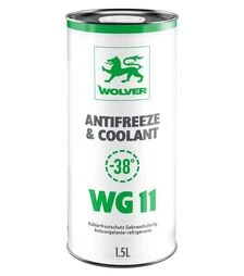 Антифриз WOLVER ANTIFREEZE & COOLANT (WG11) зелений, 1,5 л