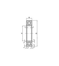 Підшипник кульковий ХАРП 217 (217А) (6217) (180217/50217) (8ГПЗ) Україна