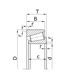 Подшипник роликовый LBP 7609 (7609А) (32309) Украина