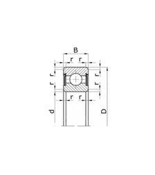 Підшипник кульковий ХАРП 180503 (62203-2RS) (8ГПЗ) Україна