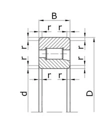 Підшипник роликовий циліндричний 42311 (NJ311ЕСМА)