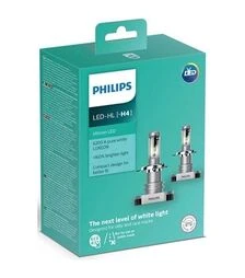 Лампа світлодіодна Philips H4 (P43t) 12V/55W, комплект 2 шт (АКГ 12-55)