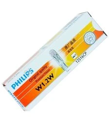 Лампа безцокольна Philips W1,2W (W2х4,6d) 12V/1,2W (А 12-1)